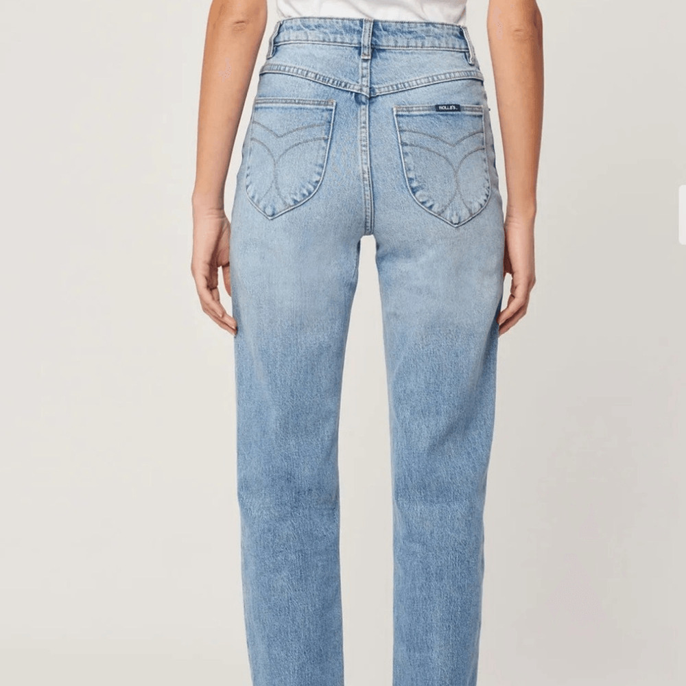 NEW! ROLLAS Classic Blue High-Waisted Women Jeans